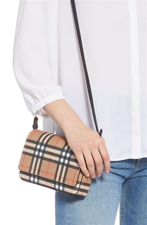 burberry hampshire perforated leather crossbody bag|burberry vintage check crossbody bag.